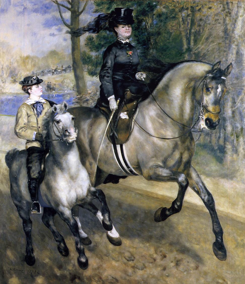 Riding in the bois de Boulogne Madame Henriette Darras or the ride 1873